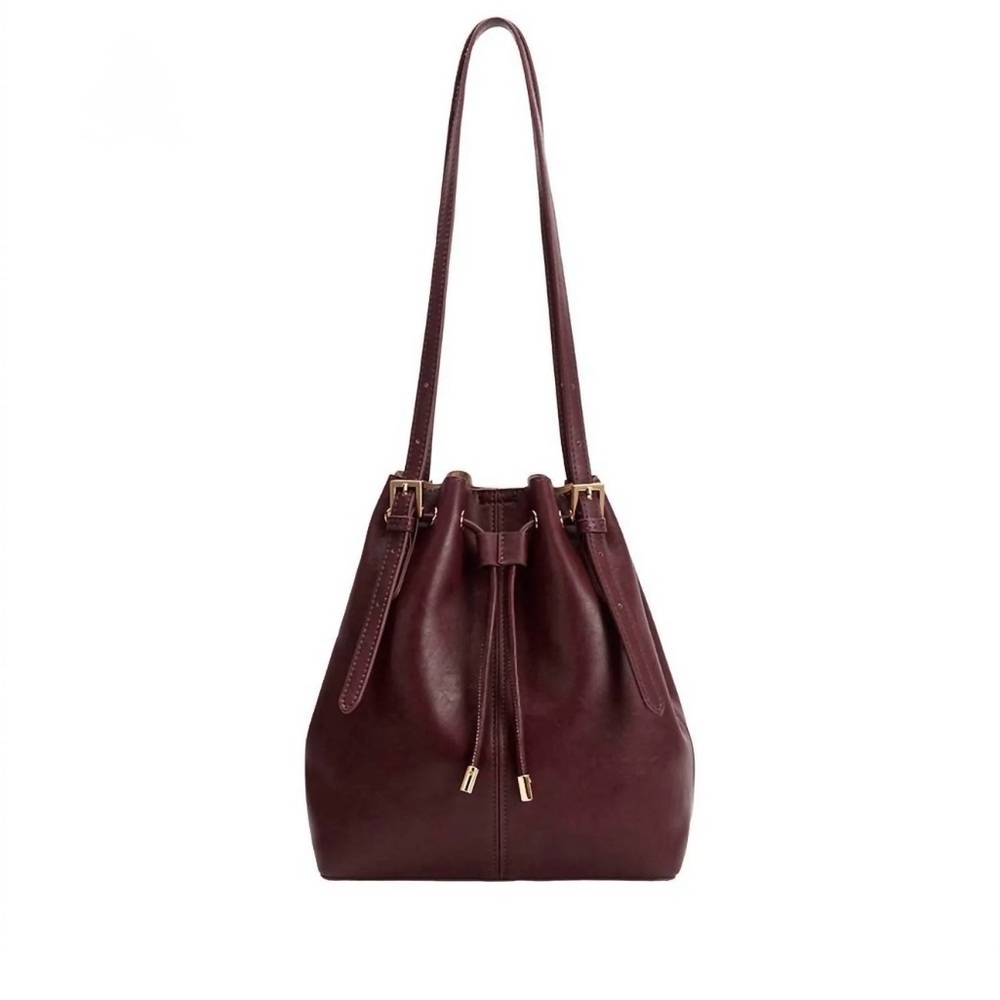 Melie Bianco Sally Vegan Shoulder Bag Plum NWT